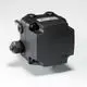 Schwarze Pumpe von Danfoss mit einem kompakten Gehäuse und Anschluss für Flüssigkeitstransport, geeignet für Heizsysteme.
